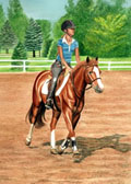 Hunter, Equine Art - Pony Warmup